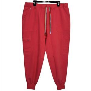 FIGS Mens Tansen Jogger Scrub Pants XXL SHORT Red Pink Cargo Scrubs Pride Month